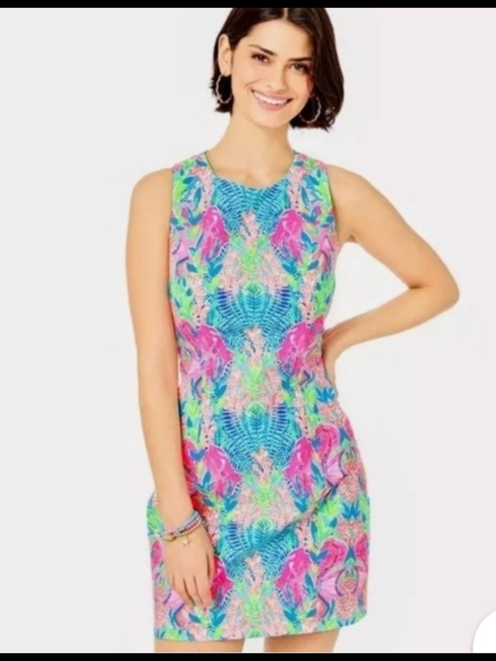 Lilly Pulitzer Women's Mila Shift Dress Multi Reflections Engineered 0